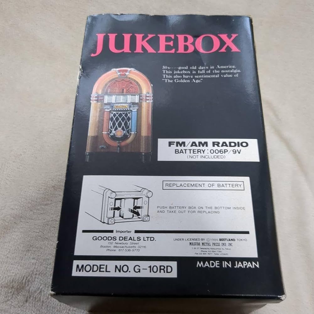 昭和レトロ80s　国産ジュークボックス型ラジオ　新品デットストック Amazon.co.jp: レトロ80s 国産ジュークボックス型ラジオ デット